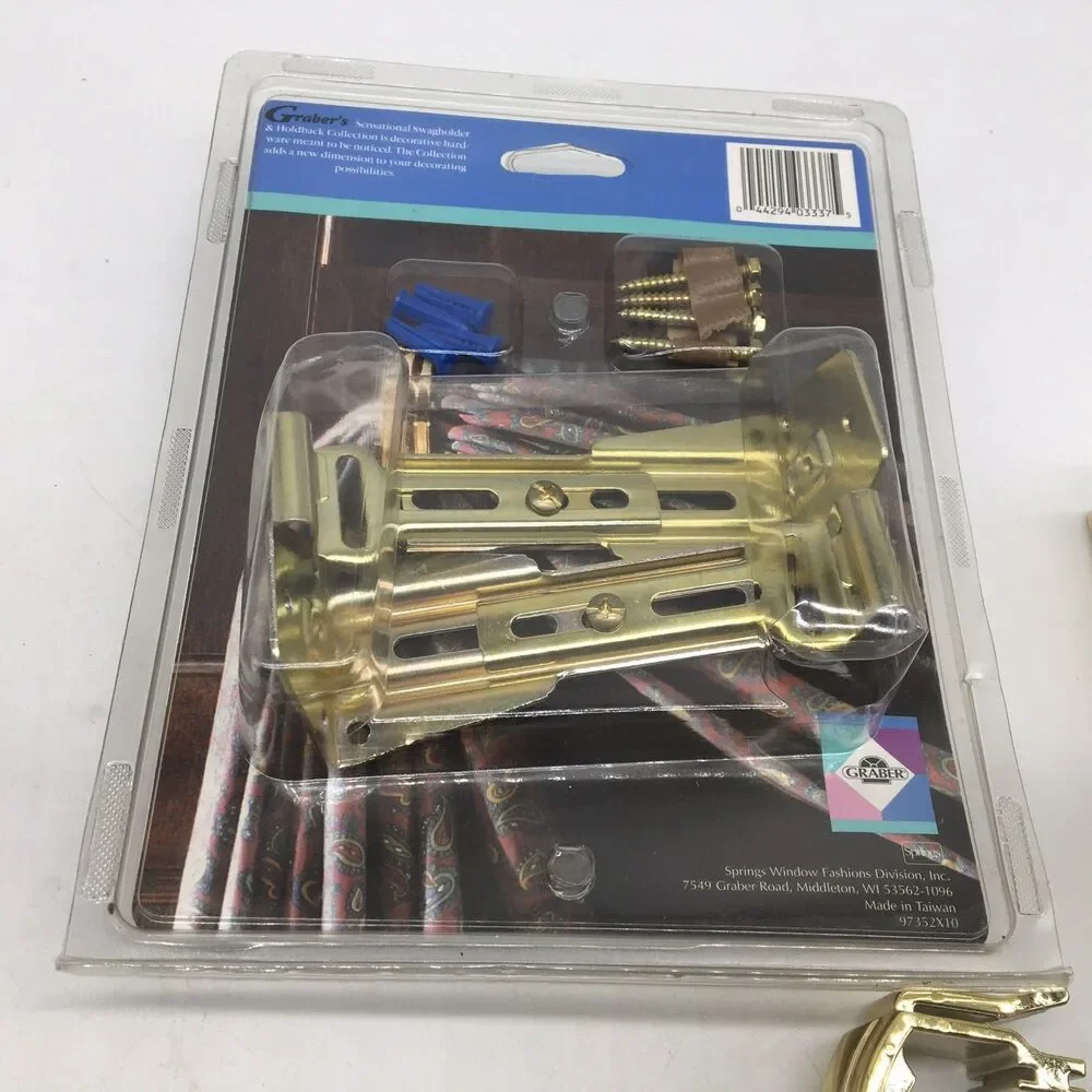 Graber Structures Windsor C-Ring Swag holder curtain drape tieback Holdback X3